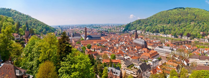 Blick vom Schloss über die Stadt